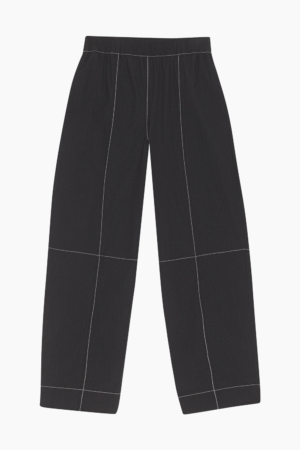 Elasticated Curve Pants F6736 - Black - GANNI - Sort XS