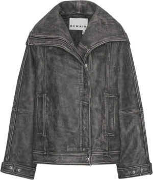 Leather Oversized Jacket