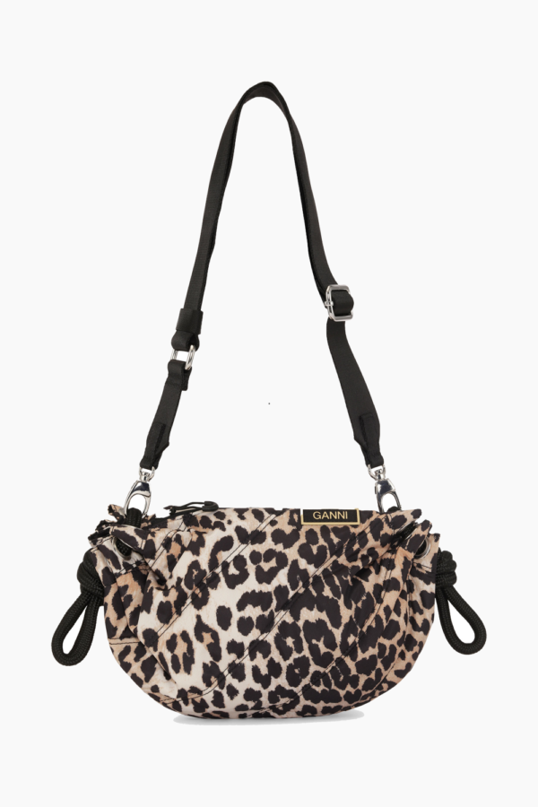 Quilted Recycled Tech Small Duffle Bag - Leopard - GANNI - Leopard One size