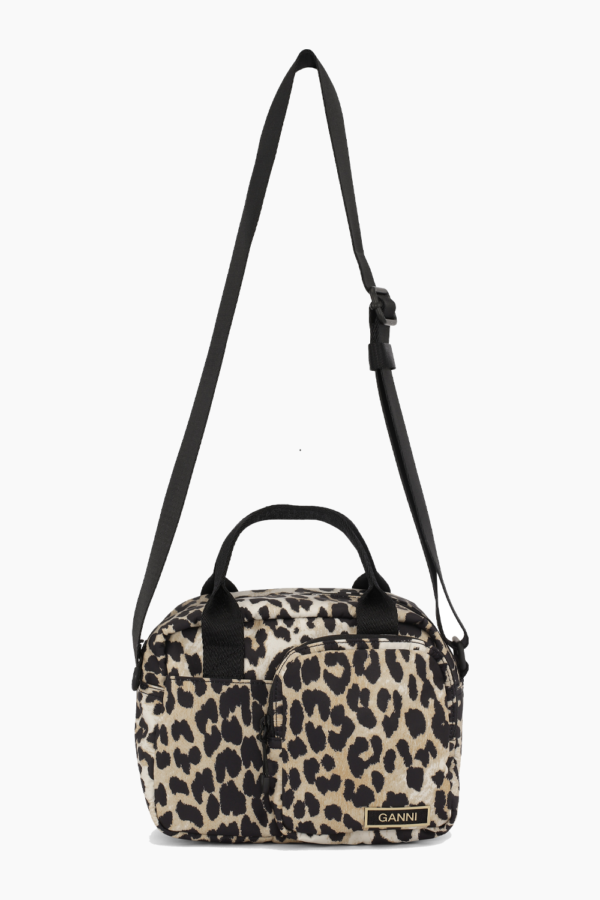 Recycled Tech Festival Top Handle - Leopard - GANNI - Leopard One size